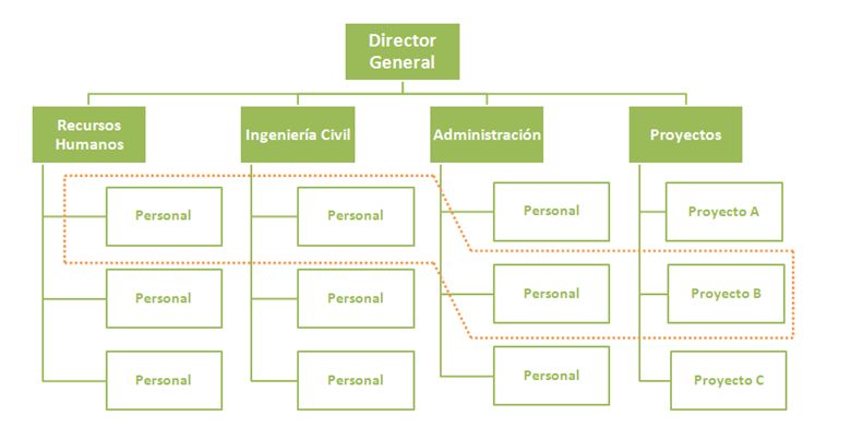 Estructura Matricial proyectos PMBOK
