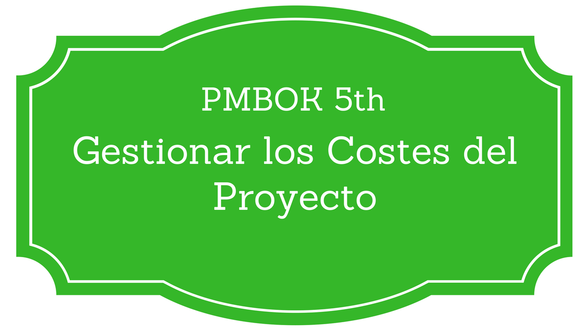 Gestión de costes del Proyecto