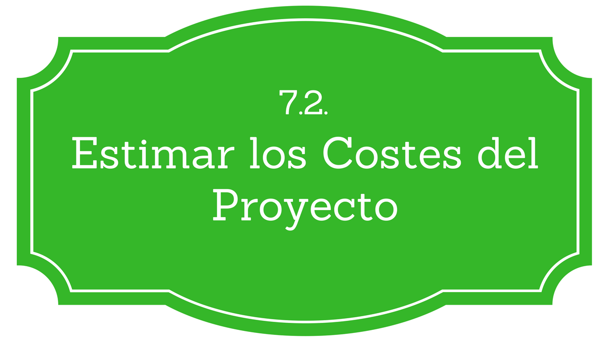 Estimar los costes de las actividades