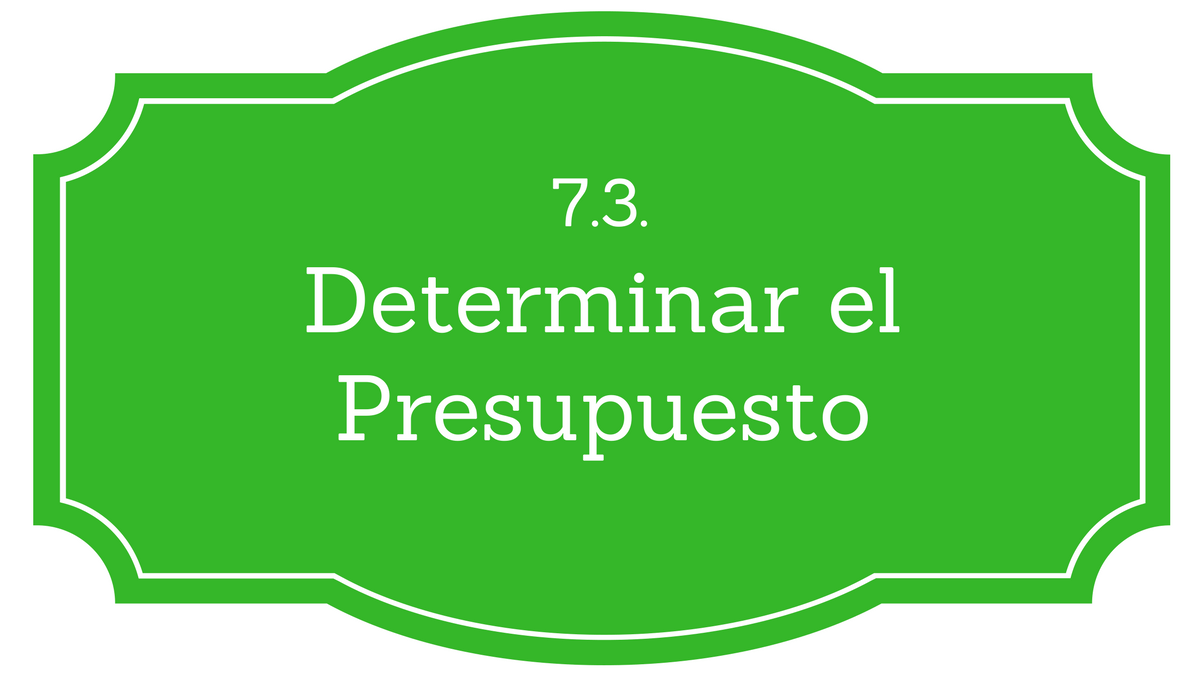 Presupuesto del proyecto PMBOK