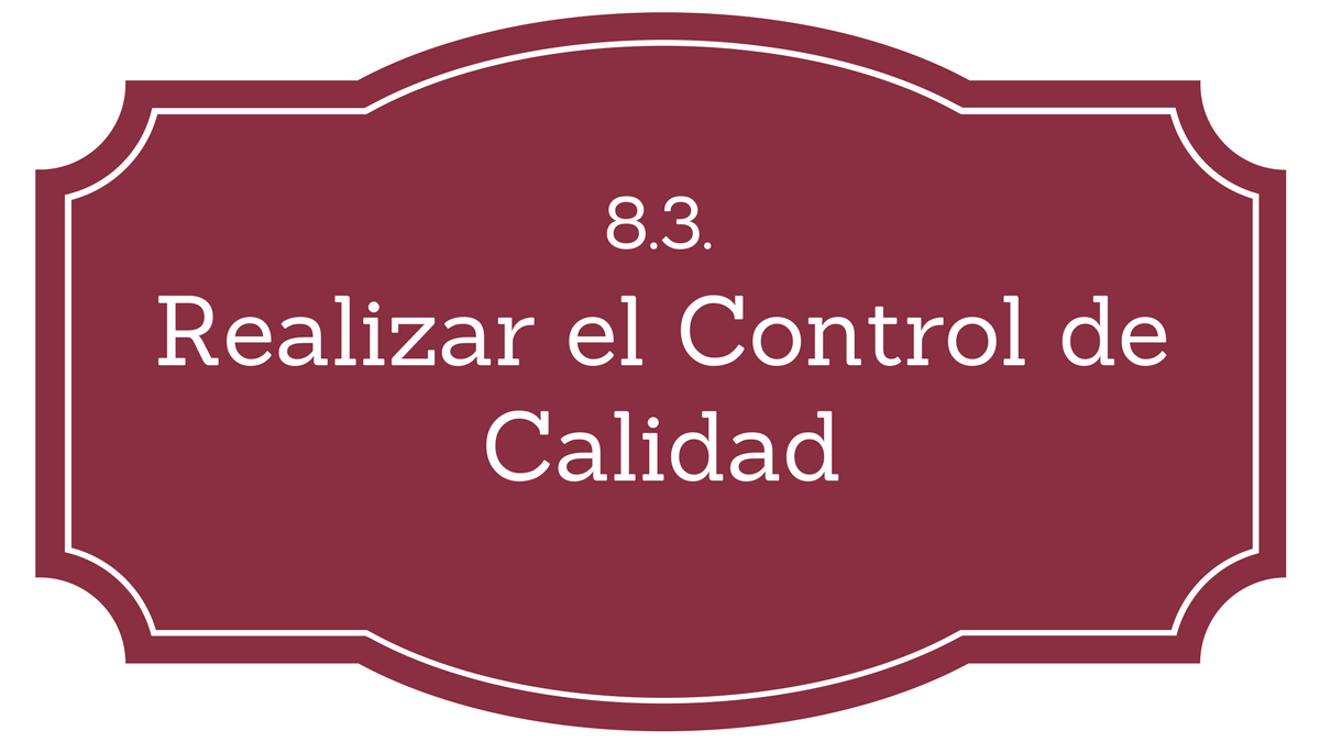 Control de Calidad PMBOK