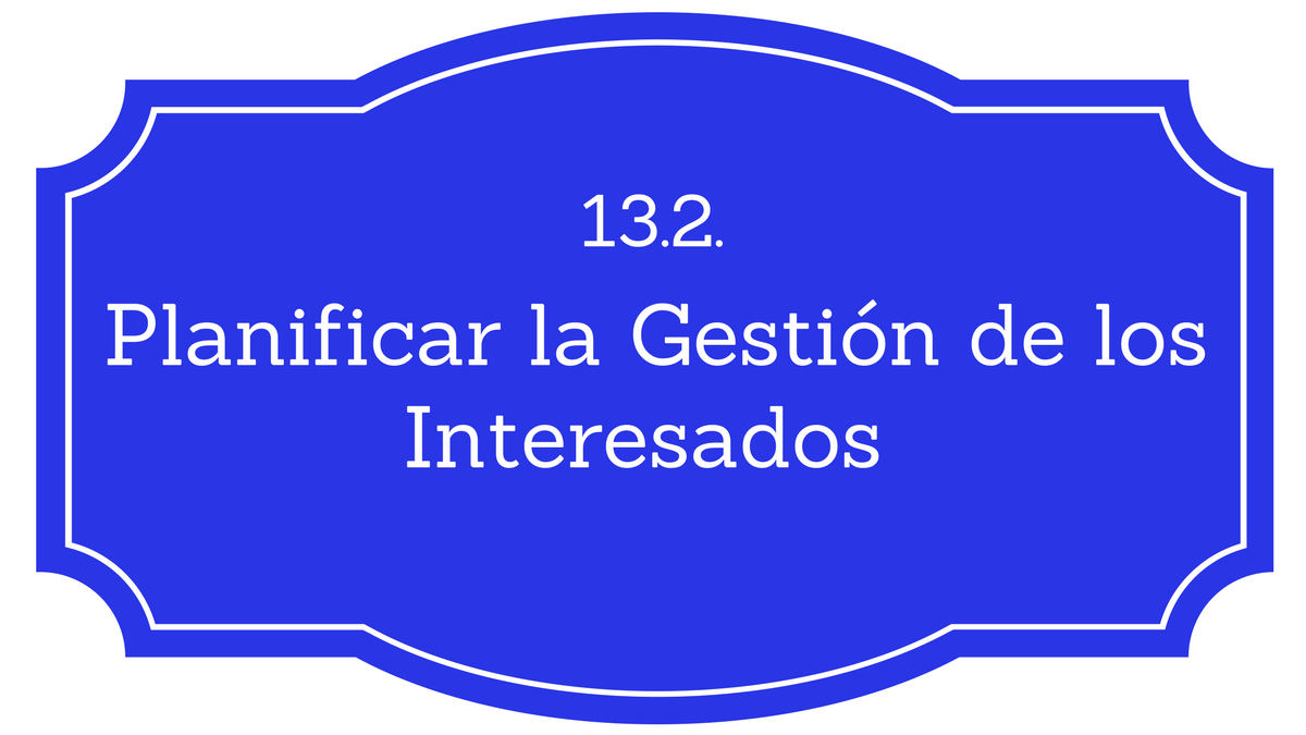 Gestion de interesados PMBOK
