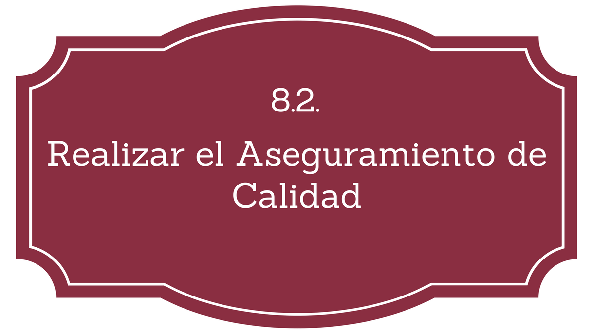 Aseguramiento de Calidad PMBOK
