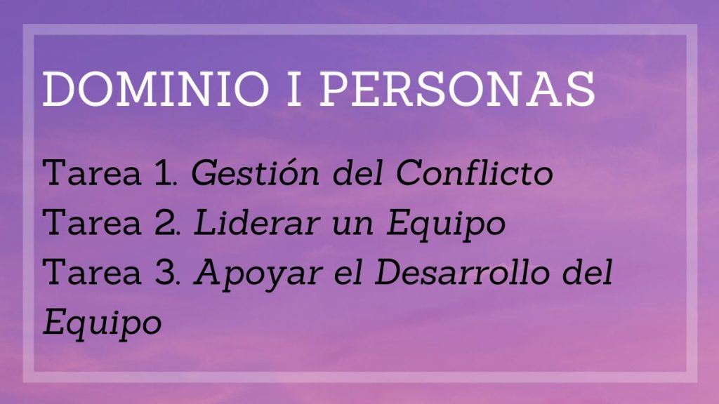 Dominio I Personas. PMBOK 7